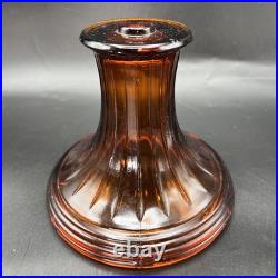 Vintage Aladdin Amber Glass Short Lincoln Drape Oil Lamp #23 Burner