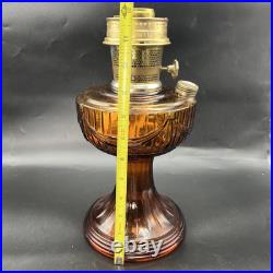 Vintage Aladdin Amber Glass Short Lincoln Drape Oil Lamp #23 Burner