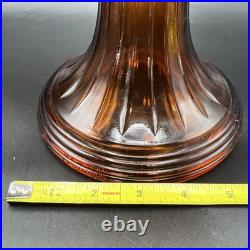 Vintage Aladdin Amber Glass Short Lincoln Drape Oil Lamp #23 Burner