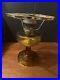 Vintage Aladdin Amber Pressed Glass Washington Drape Oil Lamp Nu-Type Model B