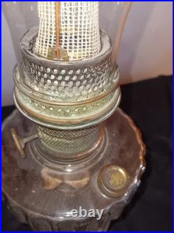 Vintage Aladdin B-103 Clear Corinthian Oil Lamp Original Model B Burner