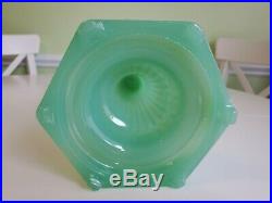 Vintage Aladdin B-111 Cathedral Jade Green Moonstone Glass Lamp font only Q. Ship