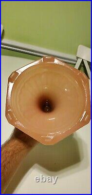 Vintage Aladdin B-126 White over Pink Moonstone Corinthian Glass Lamp font only