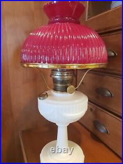 Vintage Aladdin B-75 Alacite Tall Lincoln Drape Lamp With Model B Burner And