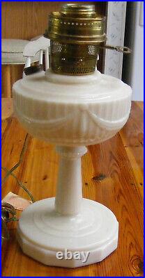 Vintage Aladdin B 75 Tall Lincoln Drape Alacite Oil Lamp Electrified