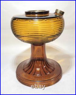 Vintage Aladdin B-82 Amber BEEHIVE Pedestal Stand Oil Lamp, circa 1930s