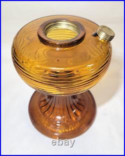 Vintage Aladdin B-82 Amber BEEHIVE Pedestal Stand Oil Lamp, circa 1930s