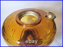 Vintage Aladdin B-82 Amber BEEHIVE Pedestal Stand Oil Lamp, circa 1930s