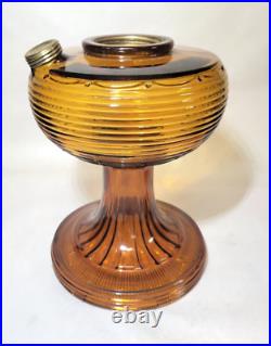 Vintage Aladdin B-82 Amber BEEHIVE Pedestal Stand Oil Lamp, circa 1930s