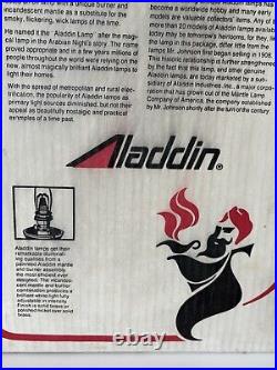 Vintage Aladdin B165 Kerosene Oil Lamp Model 23 Burner R105 Chimney In Box