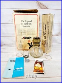Vintage Aladdin B165 Kerosene Oil Lamp Model 23 Burner With 2 Chimneys