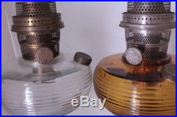 Vintage Aladdin Beehive Kerosene Oil Lamps Pair