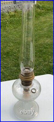 Vintage Aladdin Beehive Oil Lamp, Clear Glass, Antique, Nice And Clean