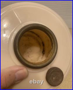 Vintage Aladdin Bracket Oil Lamp Alacite Uranium Glass Nu Type Model B Burner