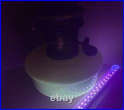 Vintage Aladdin Bracket Oil Lamp Alacite Uranium Glass Nu Type Model B Burner