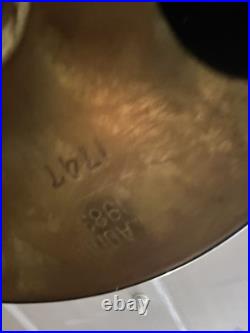 Vintage Aladdin Brass Adjustable Student Lamp Milk Glass Shade Electric 1983