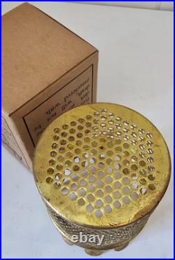 Vintage Aladdin Brass Bug Screen For Mantle Lamp Chimney Original Box