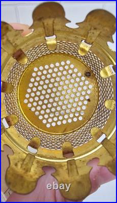 Vintage Aladdin Brass Bug Screen For Mantle Lamp Chimney Original Box