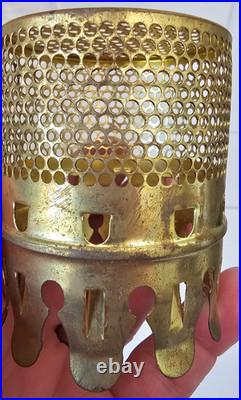 Vintage Aladdin Brass Bug Screen For Mantle Lamp Chimney Original Box