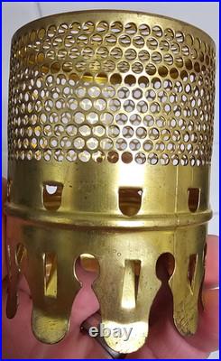 Vintage Aladdin Brass Bug Screen For Mantle Lamp Chimney Original Box