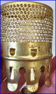 Vintage Aladdin Brass Bug Screen For Mantle Lamp Chimney Original Box