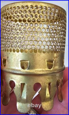 Vintage Aladdin Brass Bug Screen For Mantle Lamp Chimney Original Box