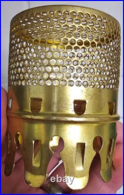 Vintage Aladdin Brass Bug Screen For Mantle Lamp Chimney Original Box