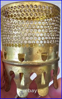Vintage Aladdin Brass Bug Screen For Mantle Lamp Chimney Original Box