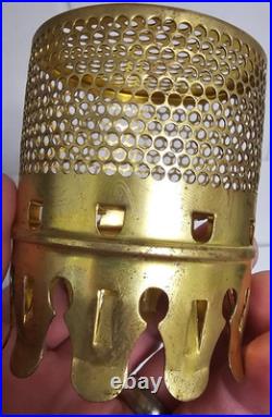 Vintage Aladdin Brass Bug Screen For Mantle Lamp Chimney Original Box