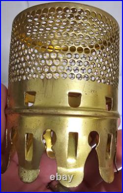 Vintage Aladdin Brass Bug Screen For Mantle Lamp Chimney Original Box