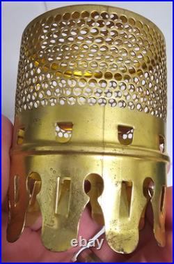 Vintage Aladdin Brass Bug Screen For Mantle Lamp Chimney Original Box