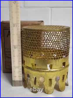 Vintage Aladdin Brass Bug Screen For Mantle Lamp Chimney Original Box