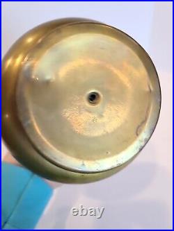 Vintage Aladdin Brass Font Oil Table Lamp Model 12 Burner