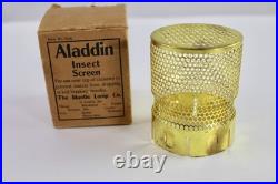 Vintage Aladdin Brass Insect Bug Screen NOS Original Aladdin Box