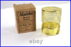 Vintage Aladdin Brass Insect Bug Screen NOS Original Aladdin Box