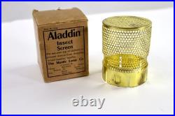 Vintage Aladdin Brass Insect Bug Screen NOS Original Aladdin Box