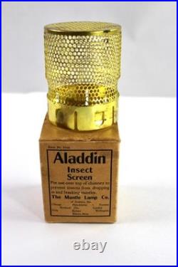 Vintage Aladdin Brass Insect Bug Screen NOS Original Aladdin Box