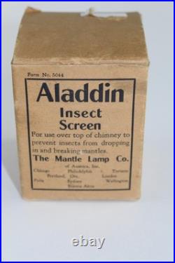 Vintage Aladdin Brass Insect Bug Screen NOS Original Aladdin Box