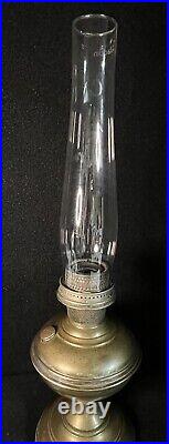 Vintage Aladdin Brass Kerosene Lamp Model 6 with Globe 1915-1916