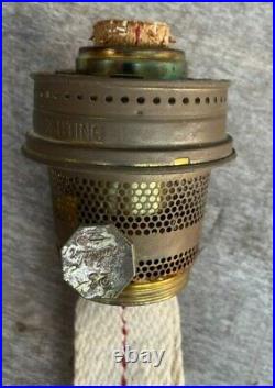 Vintage Aladdin Brass Kerosene Oil Lamp Model 23 with Gallery Wick Burner