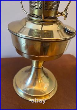 Vintage Aladdin Brass Model 23 Lamp Milk Glass Shade Kerosene