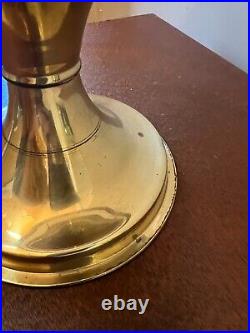 Vintage Aladdin Brass Model 23 Lamp Milk Glass Shade Kerosene