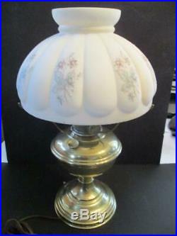 Vintage Aladdin Brass Model 9 Electrified Oil Lamp