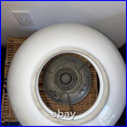 Vintage Aladdin Brass Model 9 Lamp Milk Glass Shade Kerosene