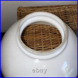 Vintage Aladdin Brass Model 9 Lamp Milk Glass Shade Kerosene