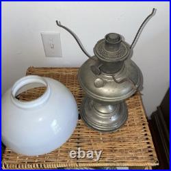 Vintage Aladdin Brass Model 9 Lamp Milk Glass Shade Kerosene Vintage Aladdin Brass Model 9 Lamp Milk Glass Shade Kerosene