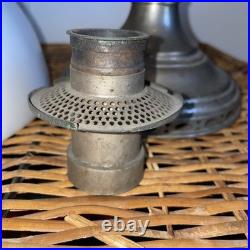 Vintage Aladdin Brass Model 9 Lamp Milk Glass Shade Kerosene