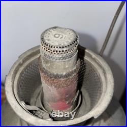 Vintage Aladdin Brass Model 9 Lamp Milk Glass Shade Kerosene