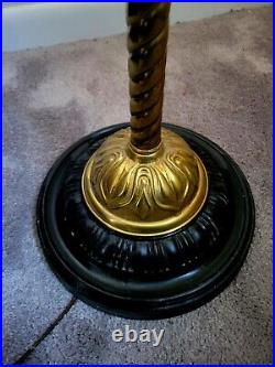 Vintage Aladdin Brass Oil Kerosene Floor Lamp Converted to Electricity