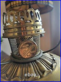 Vintage Aladdin Brass Oil Kerosene Floor Lamp Converted to Electricity